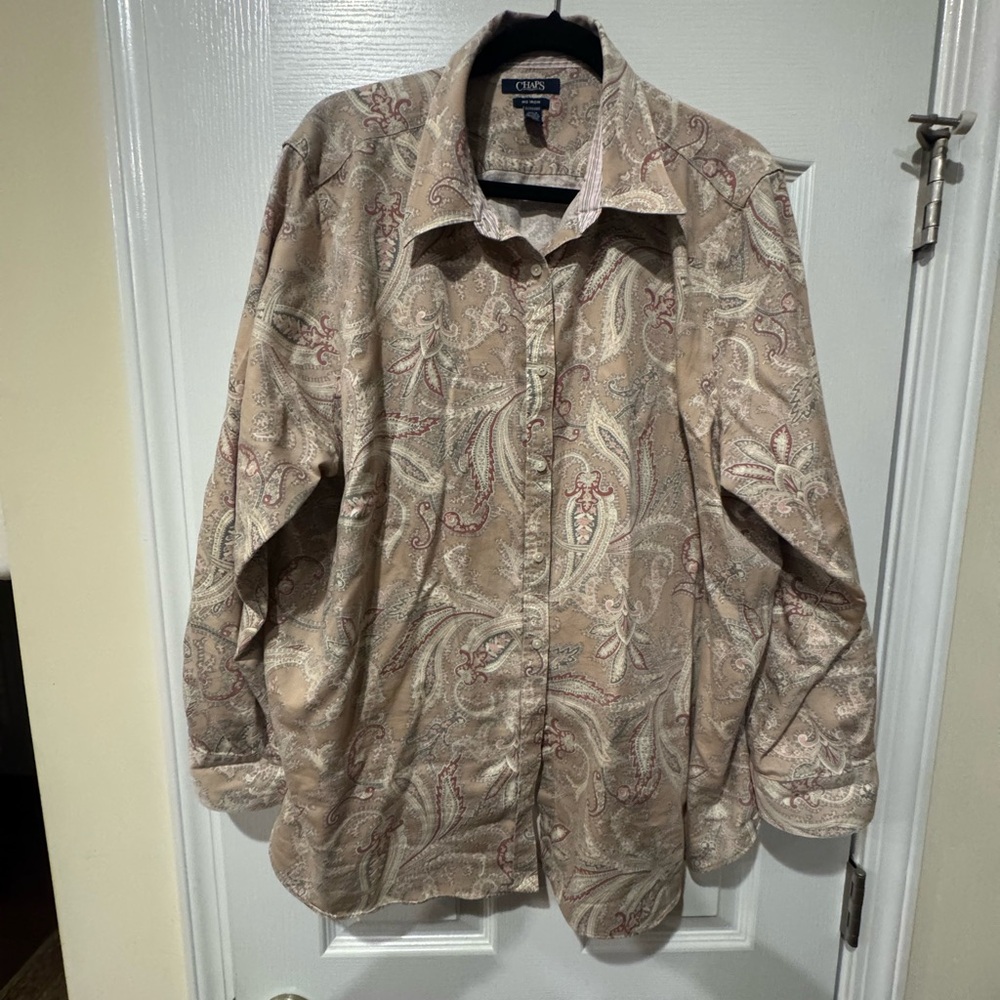 Chaps Multicolor Paisley Top